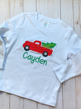 Load image into Gallery viewer, Truck with Christmas Tree applique