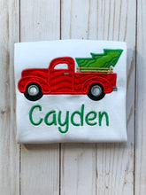 Load image into Gallery viewer, Truck with Christmas Tree applique