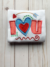 Load image into Gallery viewer, I Heart U Applique