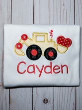 Load image into Gallery viewer, Valentine's Day Dump Truck Applique