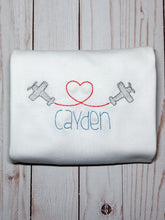 Load image into Gallery viewer, Airplane Heart Sketch Stitch
